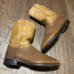 Justin Leather Cowboy Boots Size 8.5